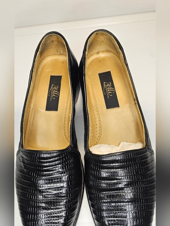 ZELLI Italia Black Lizard Loafers Men’s Size 8M – Handmade Italy Exotic Leather main image 6